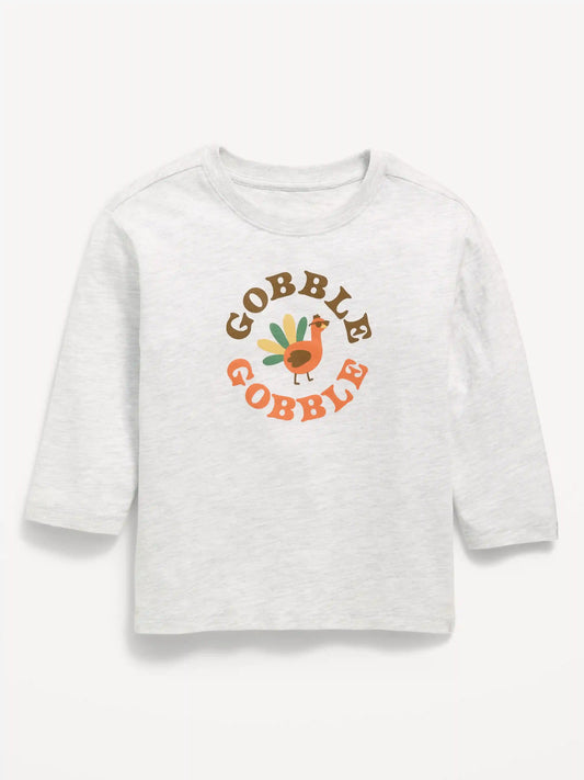 Printed Long-Sleeve Unisex T-Shirt for Toddler