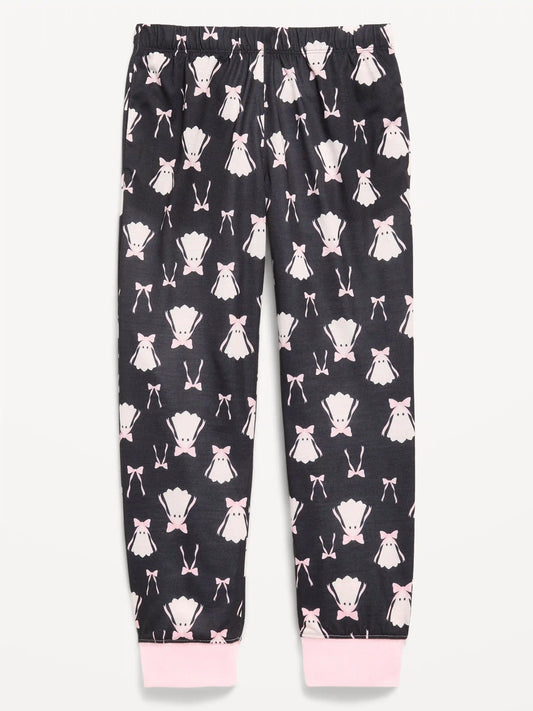 Printed Jersey-Knit Pajama Jogger Pants for Girls
