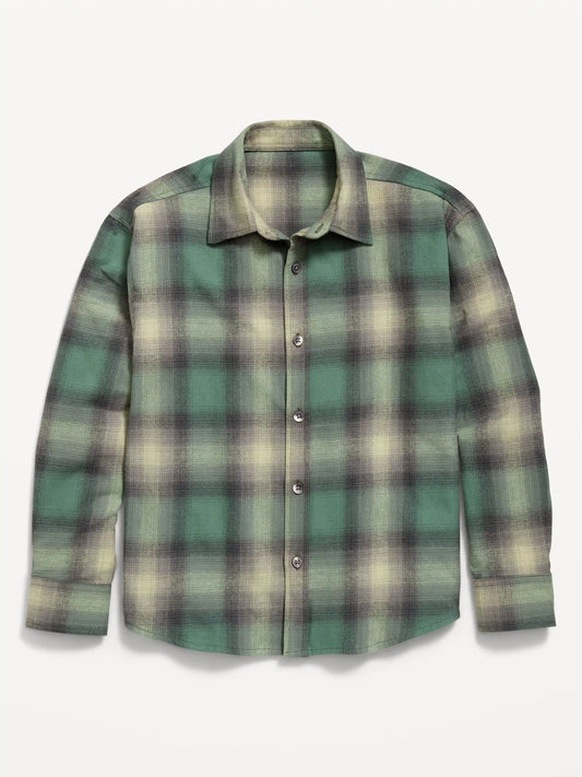 Oversized Long-Sleeve Denim Shirt for Boys