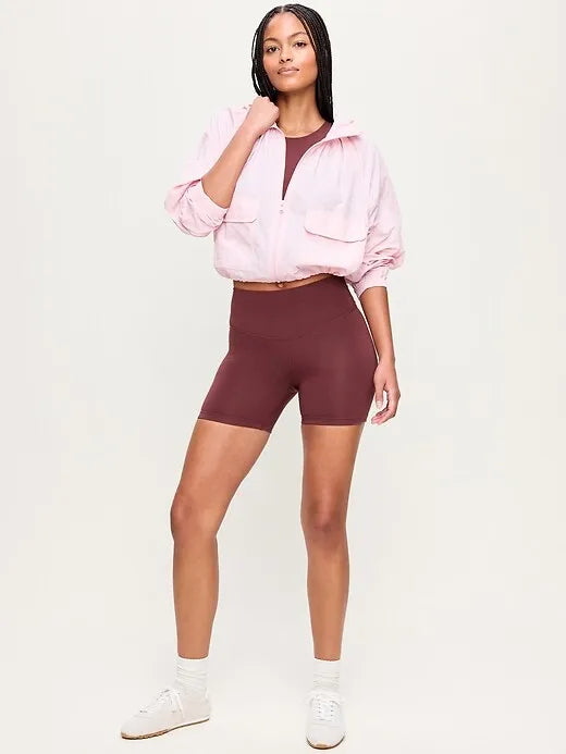 High-Waisted PowerChill Biker Shorts -- 5-inch inseam