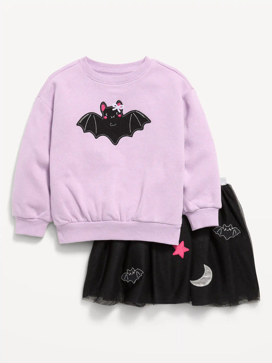 Sweatshirt & Tutu Skirt Set for Toddler Girls