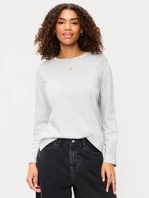 Vintage Long-Sleeve Crew-Neck T-Shirt