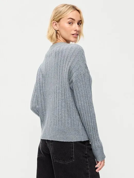 SoSoft Ribbed V-Neck Sweater