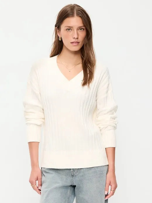 SoSoft Ribbed V-Neck Sweater