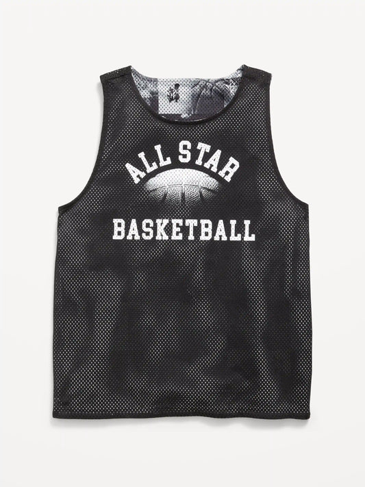 Oversized Mesh Reversible Tank Top for Boys