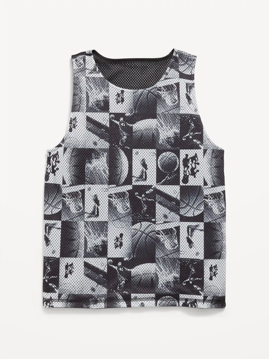 Oversized Mesh Reversible Tank Top for Boys
