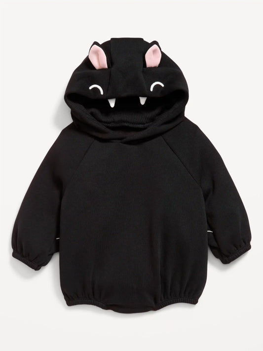 Hooded Critter Fleece One-Piece Romper for Baby
