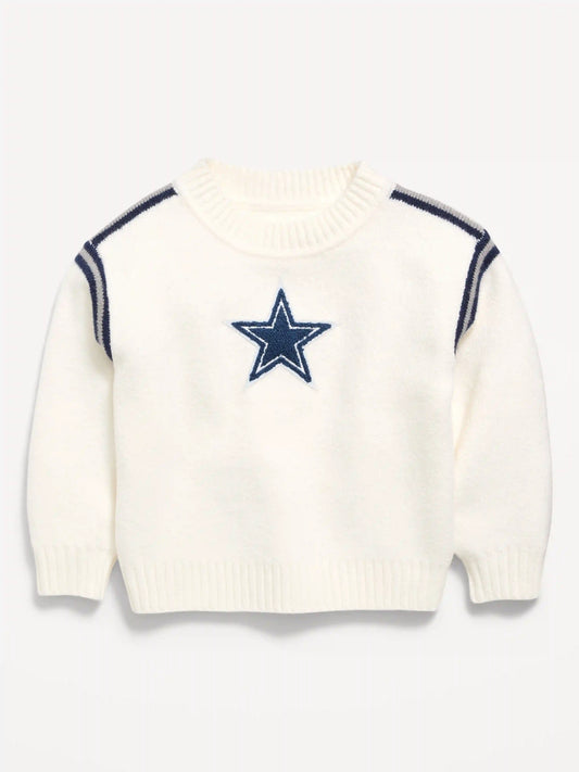 Dallas Cowboys Crew-Neck Sweater for Toddler Girls