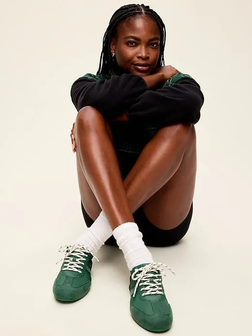 Ruched Lace-Up Sneakers for Women