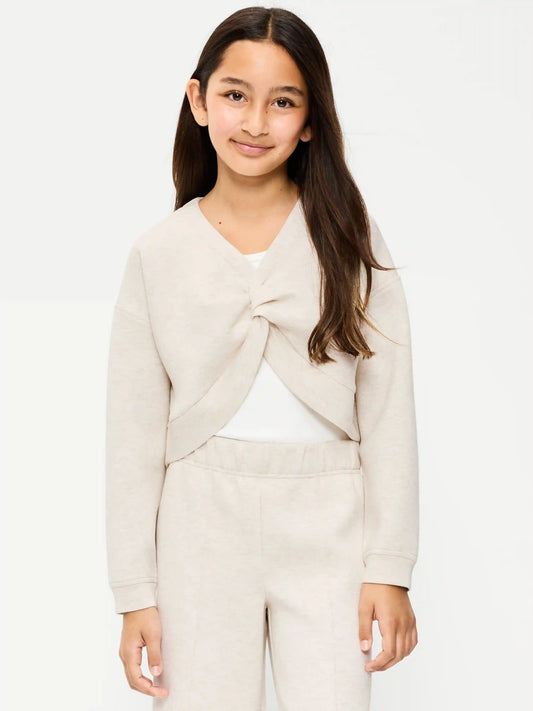 Bounce Fleece Twist-Front Sweatshirt for Girls