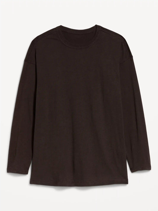 Oversized EveryWear Long-Sleeve Tunic T-Shirt