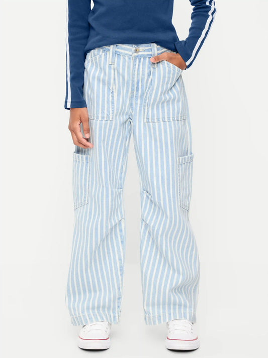 Low-Rise Utility Pants for Girls