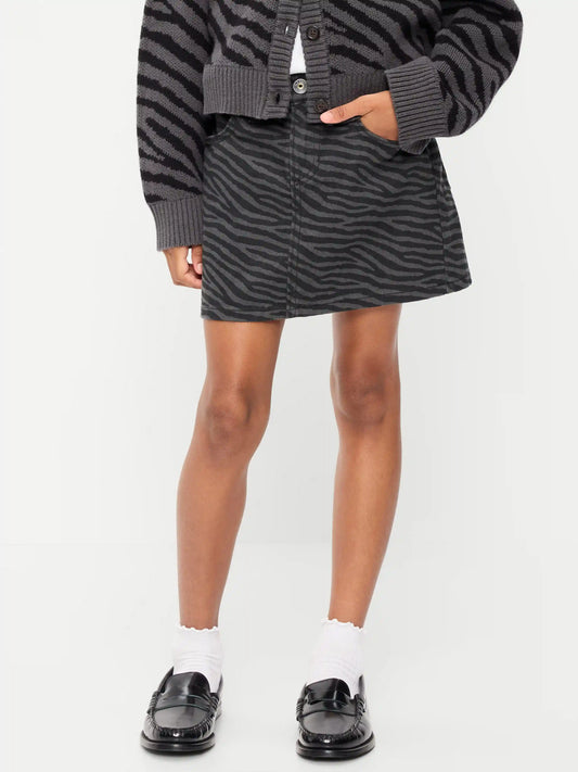 Mid-Rise Denim Skirt for Girls