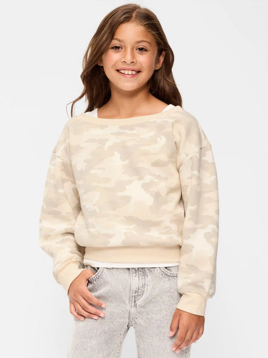 Off-Shoulder Sweatshirt for Girls
